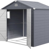 Gereedschapsschuur met ventilatieraam - kunststof met metaal - 190x240x228 cm