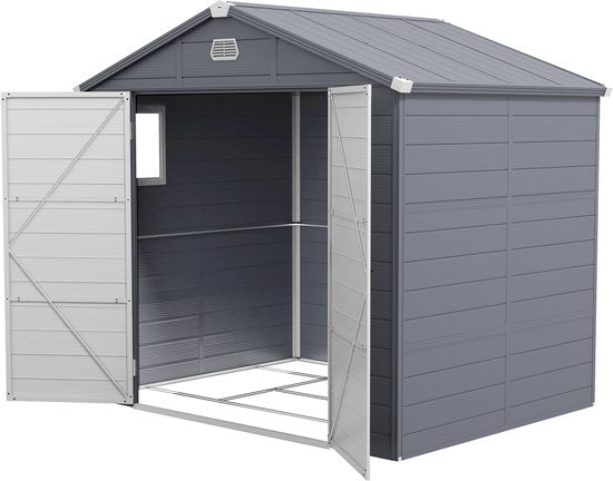 Gereedschapsschuur met ventilatieraam - kunststof met metaal - 190x240x228 cm
