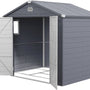 Gereedschapsschuur met ventilatieraam - kunststof met metaal - 190x240x228 cm