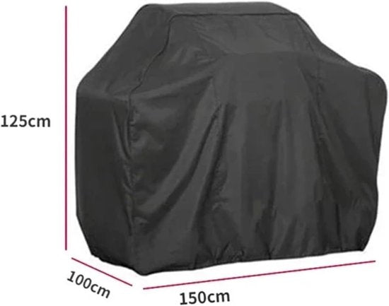 BBQ Hoes - 150 x 100 x 125 cm - Universeel - Barbecue Hoes Waterafstotend - BBQ Accessoires - Beschermhoes met Trekkoord - Gasbarbecue Accessoires