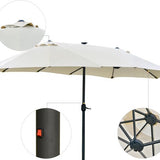 4goodz Duo-parasol 460x270 - brede XL parasol - Donkergrijs