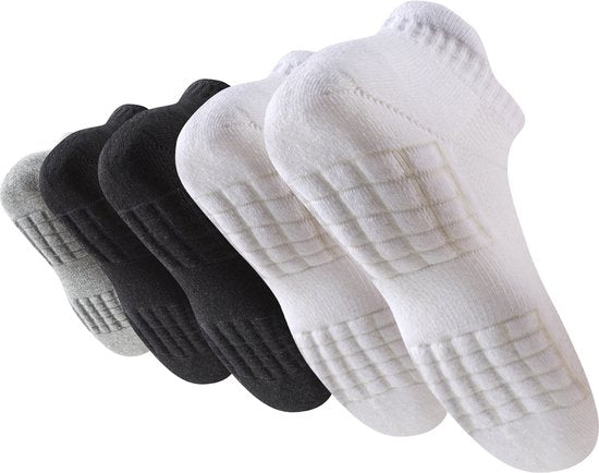 Hardloopsokken - 5 paar - Multipack - Maat 40-44 - Hardloopsokken - Running Socks - Korte Hardloop Sokken - Sportsokken - Tennissokken - Hardloopsokken Heren - Hardloopsokken Dames - Sportsokken Heren