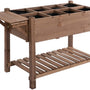 4goodz verhoogde plantenbak 54x123x74 cm met 8 vaks-verdeler