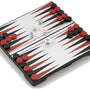 Backgammon casette magnetisch zwart kunststof 20cm
