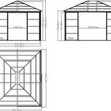 Sojag - SJ16500 - Paviljoen - Pergola - Partytent - 296 x 362 x 427 cm