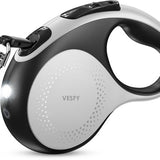 Vesfy Hondenriem 5 Meter met LED Lamp - Automatische Rollijn tot 50kg - Oplaadbaar - Voor Grote en Kleine Honden