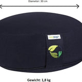 Ecoyogi meditatiekussen rond - laag (10-12cm)