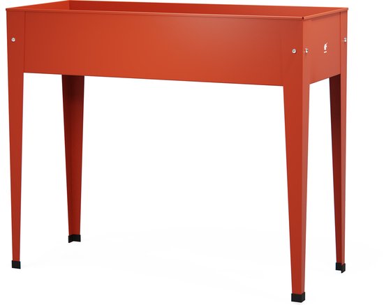 Herstera Garden® Urban Hoge Plantenbak Staal - 100x40x84cm - Rood