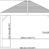 Sojag - SJ05500 - Paviljoen - Pergola - Partytent - 310 x 363 x 363 cm