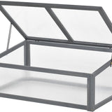 4goodz Houten Mini Kweekbak 100x65x40 cm, moestuin met Deksel