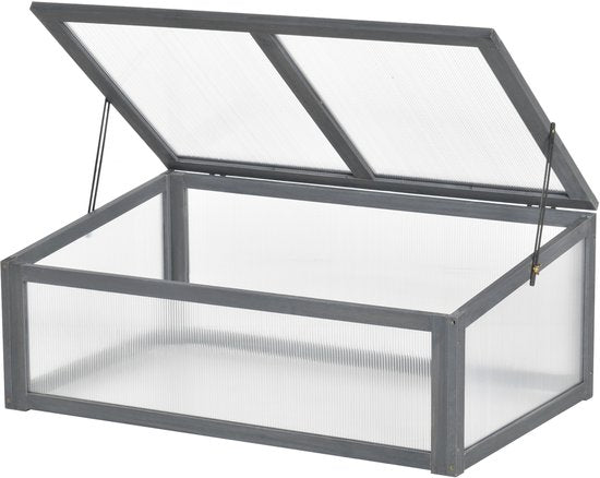 4goodz Houten Mini Kweekbak 100x65x40 cm, moestuin met Deksel