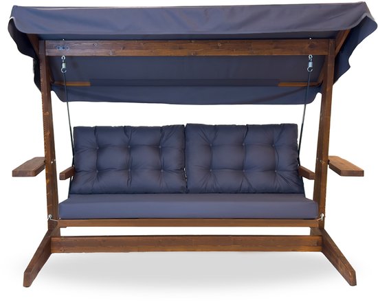 Westmann Viva 2400 Houten 3-zits Hollywood Schommelbank - Grijs