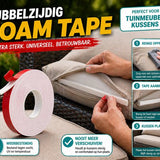 24ME® - Pakket van 5 rollen - 25 Meter Extra Sterk Dubbelzijdig PE Foam Tape - Wit - 20mm x 1mm - 5 Rollen Meter - Extra Sterke Kleefkracht