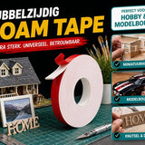 24ME® - Pakket van 5 rollen - 25 Meter Extra Sterk Dubbelzijdig PE Foam Tape - Wit - 20mm x 1mm - 5 Rollen Meter - Extra Sterke Kleefkracht