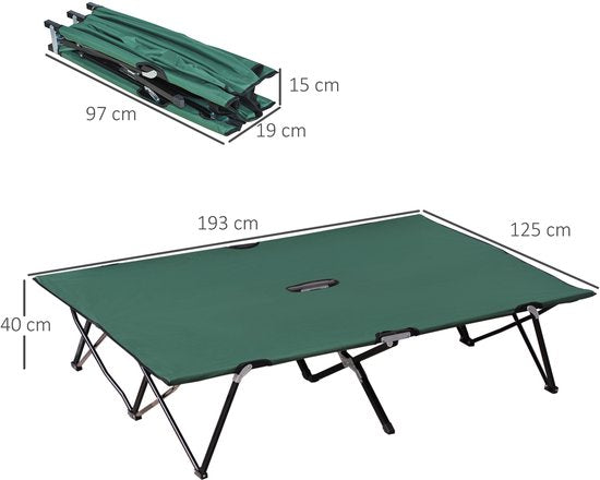 Opvouwbaar Campingbed extra Breed, Veldbed 125x193cm