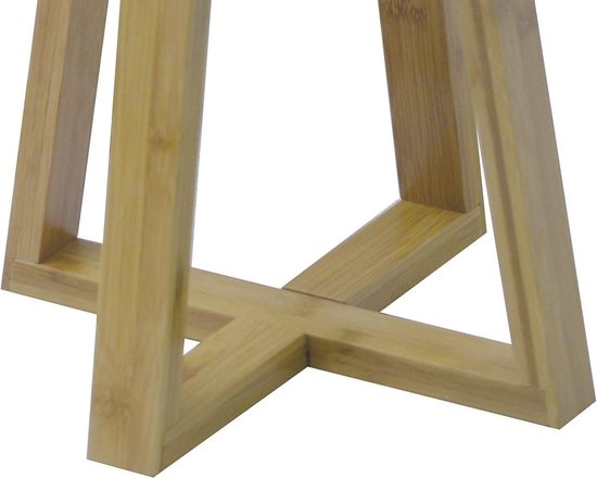 Stevige bamboe Keukenkruk Badkamerkruk 30x30x43 cm - Bruin