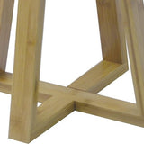 Stevige bamboe Keukenkruk Badkamerkruk 30x30x43 cm - Bruin