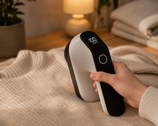 Elektrische Pluizenverwijderaar – Kledingontpluizer Oplaadbaar – Anti Pluis Apparaat voor Kleding, Bank, Wol & Meubels – USB-C – LED Display – Draadloze Kleding Shaver