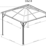 Sojag - SJ02300 - Paviljoen - Pergola - Partytent - 261 x 298 x 298 cm