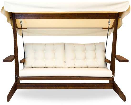 Westmann Viva 2400 Houten 3-zits Hollywood Schommelbank - Beige