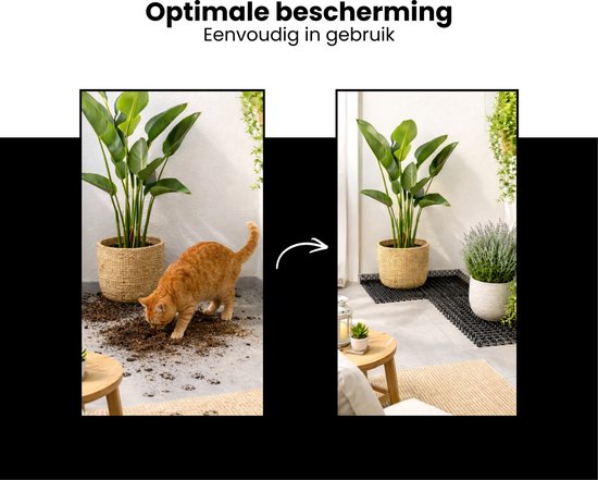 Kattenverjager Afweermatten Set - 12 Stuks inclusief Grondpinnen - 22 x 15,2 cm - Afweermiddel voor Katten - Antiklimstrips Katten - Kattenschrik - Kattenverjager