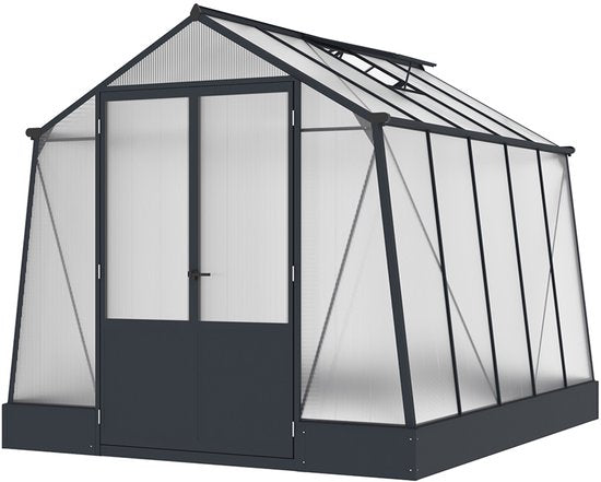 Westmann Aurora 810 - TuinKas met fundering - Antraciet 309x248 cm