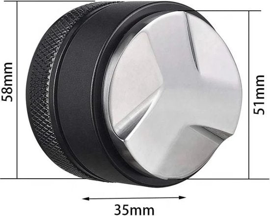 Koffieverdeler - 51mm – Koffie Distributeur – Espresso Verdeler – Coffee Distributor - Koffiemachine – Espressomachine - Zwart