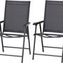 Set van 2 Campingstoelen - Klapstoel met armleuningen visstoel - zwart