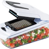 Mandoline Groentesnijder Set met Opvangbak – Groentehakker – Blokjessnijder – Julienne Snijder – Uiensnijder – RVS Messen – Groente Chopper met 8 Snijbladen – Keukensnijder