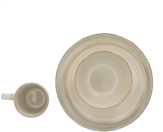 Servies 16 delig 4-persoons - Reactive Glaze