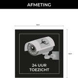 24ME® - 4 Stuks Camera bewaking bord - Zelfklevend - 10x10cm - Cameratoezicht - Camerabewaking