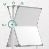 Magnetisch Whiteboard, 120 x 90 cm Kantelbaar en verrijdbaar - Met Markers en Wisser