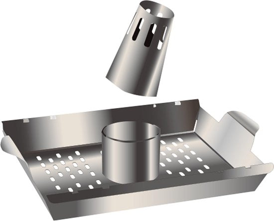 4cookz® 3-in-1 RVS BBQ groenterooster/Kiprooster - Chicken on Beercan