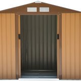 4goodz Gereedschapsschuur Metaal 127x213x185 cm - Bruin
