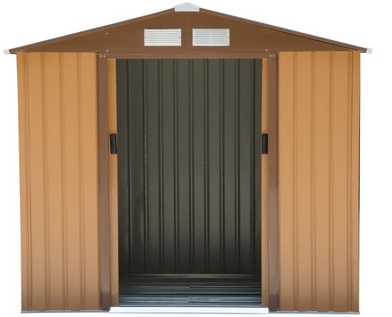 4goodz Gereedschapsschuur Metaal 127x213x185 cm - Bruin
