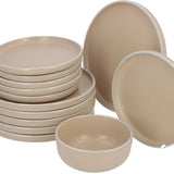 6 persoons Servies 18 delig Nordic style Keramiek - beige/wit