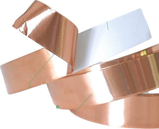 Kopertape - 20 Meter - Slakkentape - Geleidende Tape – Anti Slakken Tape –– Planten Bescherming – EMI Afscherming - Slakkenval