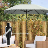 Parasol 233cm Vierkant Kantelbaar - Aluminium buis, Glasvezel