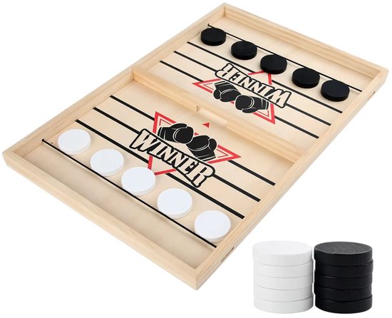 DMG Supply Bullet Chess - Schietschaken - Katapult Spel - Houten Spel - 2 Spelers - Tafelspel - 30,5 x 23 x 3 cm