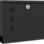 Wandbrievenbus modern - Afsluitbaar met slot - 36,5x11,5x29 cm - Zwart