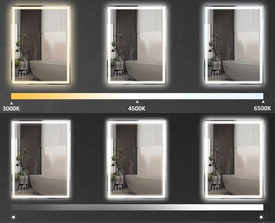 4goodz Ronde Badkamerspiegel 60 cm LED Verlichting - Zilver