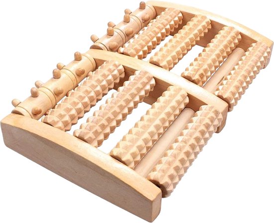 Houten Voetroller - 27 x 17 x 5 cm - Voetmassage Roller Apparaat - Voet Massage Roller