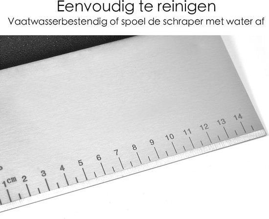 Deegschraper - RVS - Zwart-Zilver