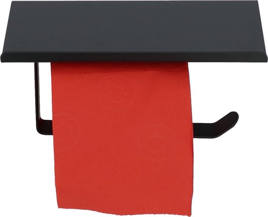 4bathroomz® Toiletrolhouder met planchet voor telefoon - wc rolhouder
