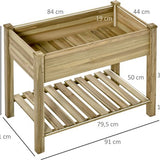 Plantenbak verhoogd - geïmpregneerd Hout - 51x91x75 cm