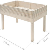 Westmann Frieda Houten Plantenbak op poten 75x119x79 cm - Lichtgrijs
