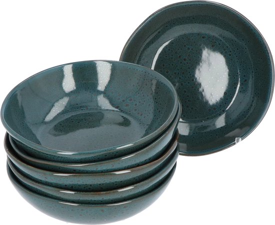 Serviesset Jade Groen - 6 persoons 18-delig - Reactive Glazing Aardewerk
