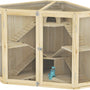 Hamsterkooi 4-Laags met Wip Loopplank en Hutjes - 69x115x79 cm - Hout