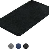 AKSA Home® Badmat 70x140 cm - Grote douchemat antislip - Badmat antislip - Badkamermat - Vloerkleed - Zwart