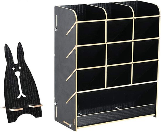 Bureau Organizer Hout - Pennenbakje - Desk Organizer - Pennenhouder - Bureau